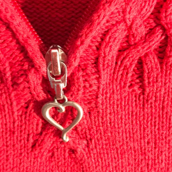 Coldwater Creek red 1/4 zip sweater - Picture 4 of 5